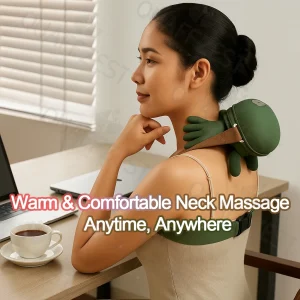 Bionic Finger Neck Shoulder Massage. Deep Tissue Cervical Back Pain Relief.