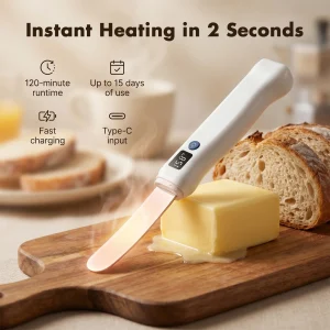 Electric Butter Spreader For Cold Butter Cheese Margarine Toast Bread And Breakfast