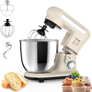 1pc Stand Tilt-head Mixers, Kitchen Electric Dough Mixer, For Household Aids, 300W 3.8QT Stainless Steel Bowl,
